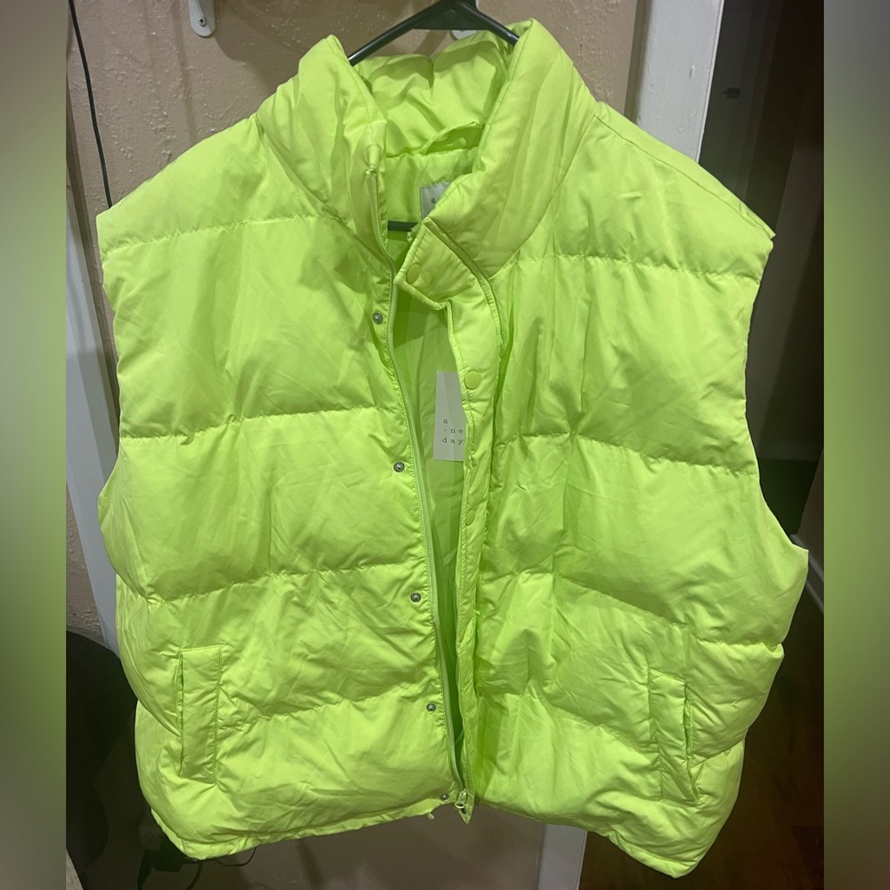 Neon yellow vest jacket